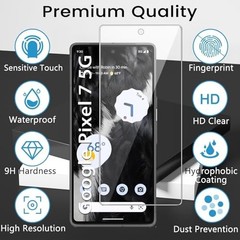 4 Pack Screen Protector & Camera Lens Protector for Google Pixel 7, Tempered Gla