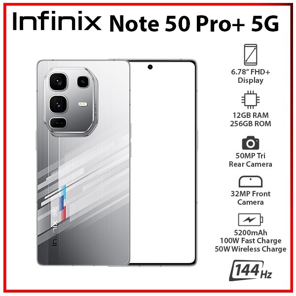 Infinix Note 50 Pro+ Plus 5G RACING 12GB+256GB Dual SIM Android Cell Phone