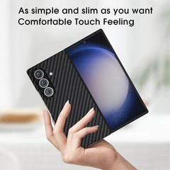 Slim Fit Carbon Fiber Matte Case for Samsung Galaxy Z Fold 7, Shockproof Black