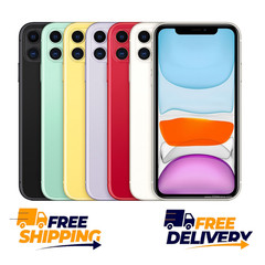 Apple iPhone 11 Unlocked Verizon (White/Yellow) Dual SIM 6.1&Prime; Screen 128/64GB