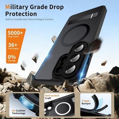 Magnetic for Samsung Galaxy S25 Ultra Case with Stand and Screen Protector, Clea