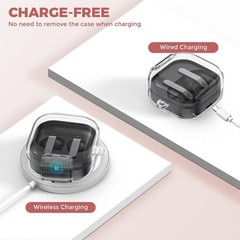 Clear Locking Case with Kickstand for Samsung Galaxy Buds 4 / Buds4 Pro 2026