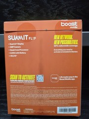 Boost Mobile Prepaid Summit Flip Phone 8GB Black Sim-Included New Sealed