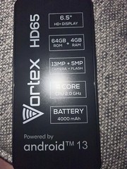 Vortex HD65 – Black (Unlocked) Smartphone