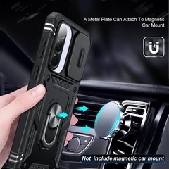 for Samsung A57 Case Screen Protector Military Grade with Stand,Magnetic Support