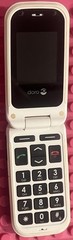 Doro PhoneEasy 410GSM, Red & White, (Consumer Cellular) Flip Phone, 👀 Info&Pics