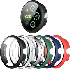 [6+1 PCS] Case & Tempered Glass Screen Protector for Google Pixel Watch 3 45mm