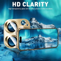 2PCS Camera Lens Protector for iPhone 12 Pro, Metal Aluminum, Anti-Scratch