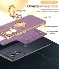 for Motorola Moto Edge 5G 2024 Case: 【NOT FIT Edge 50/ G 5G 2024】 360° Ring