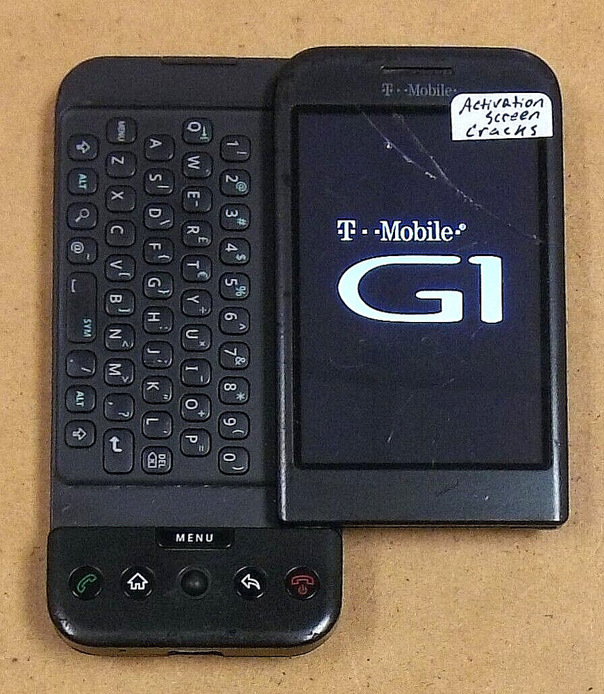 HTC Dream DREA100 / Google G1 – Black ( T-Mobile ) Very Rare Smartphone – READ