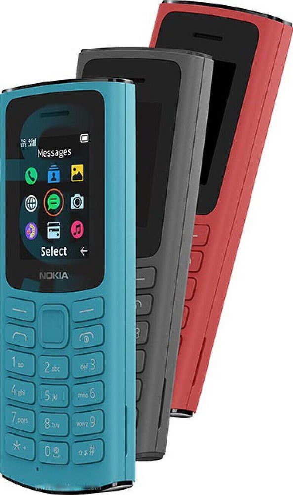 Dual SIM Nokia 105 4G (2021) 1.8&Prime; Cellphone 48MB 128MB RAM FM Radio Keyboard