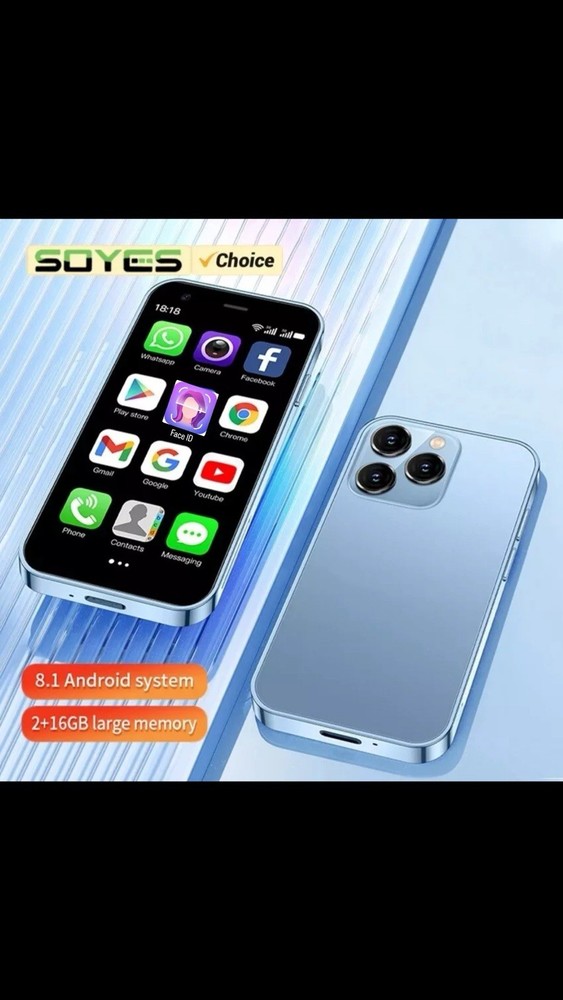 SOYES XS15 3G Mini SmartPhone Android 8.1 3.0inch Display 2GB+16GB (FACE ID)