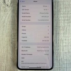 Apple iPhone XS Max 256GB Space Gray Unlocked 80% Battery Face ID Works