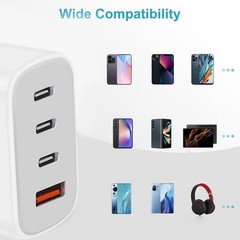 4-Port 30W USB-C Fast Charger Adapter for iPhone 16 15 Pro Max XR XS