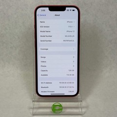 Unlocked Apple iPhone 13 128GB 17.0.1 Red MLAA3LL/A