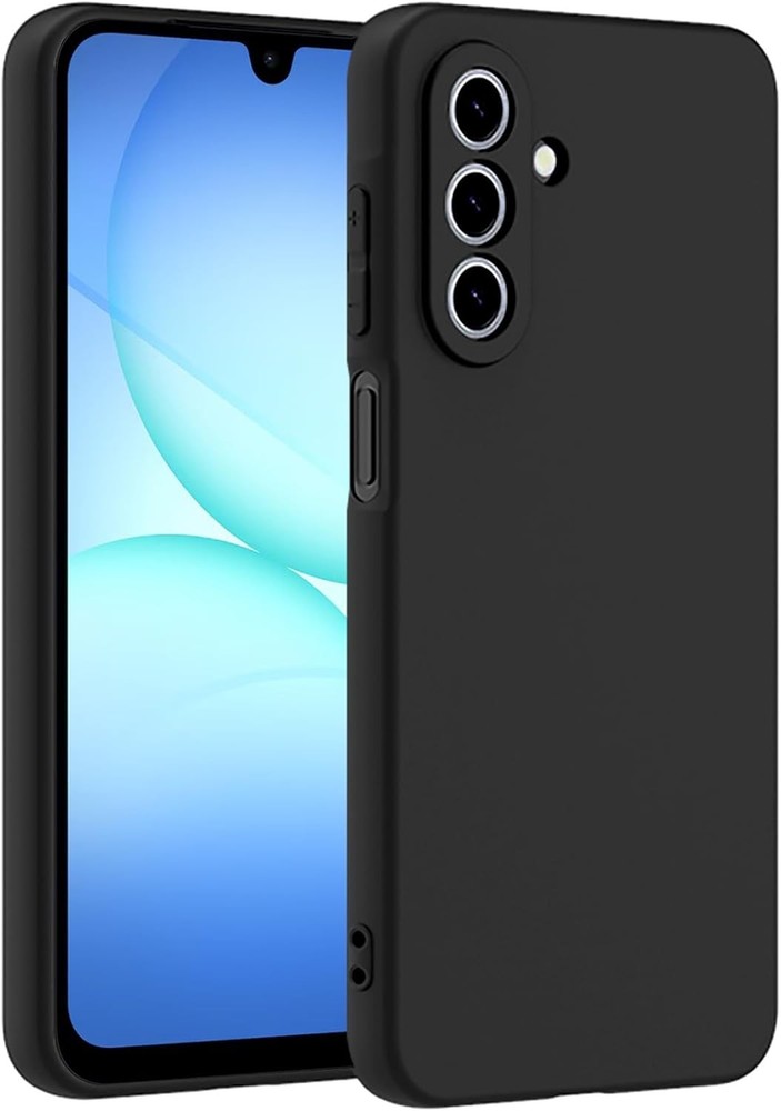 Black Matte Protective Bumper Phone Case for Samsung Galaxy A17 4G/5G, Anti-Fing