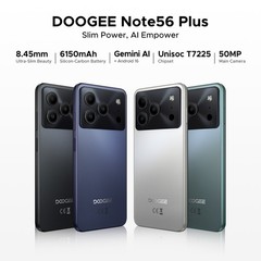 DOOGEE Note56Plus Cell Phone Android 16 48GB+256GB 6150mAh Smartphone 50MP+8MP