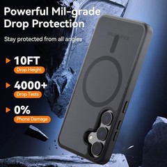 Magnetic for Samsung Galaxy S24 Plus Case & S25 Plus Case, Slim Shockproof Black