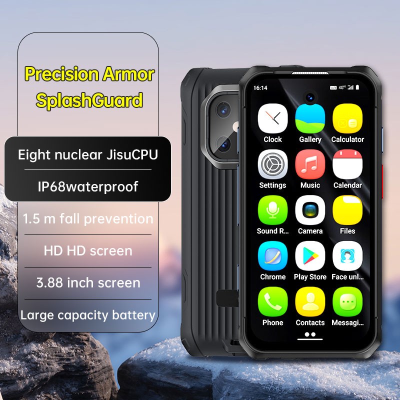Global MINI 4G LTE Network Android 12 Rugged Cell Phone Outdoors Mobile UNIWA
