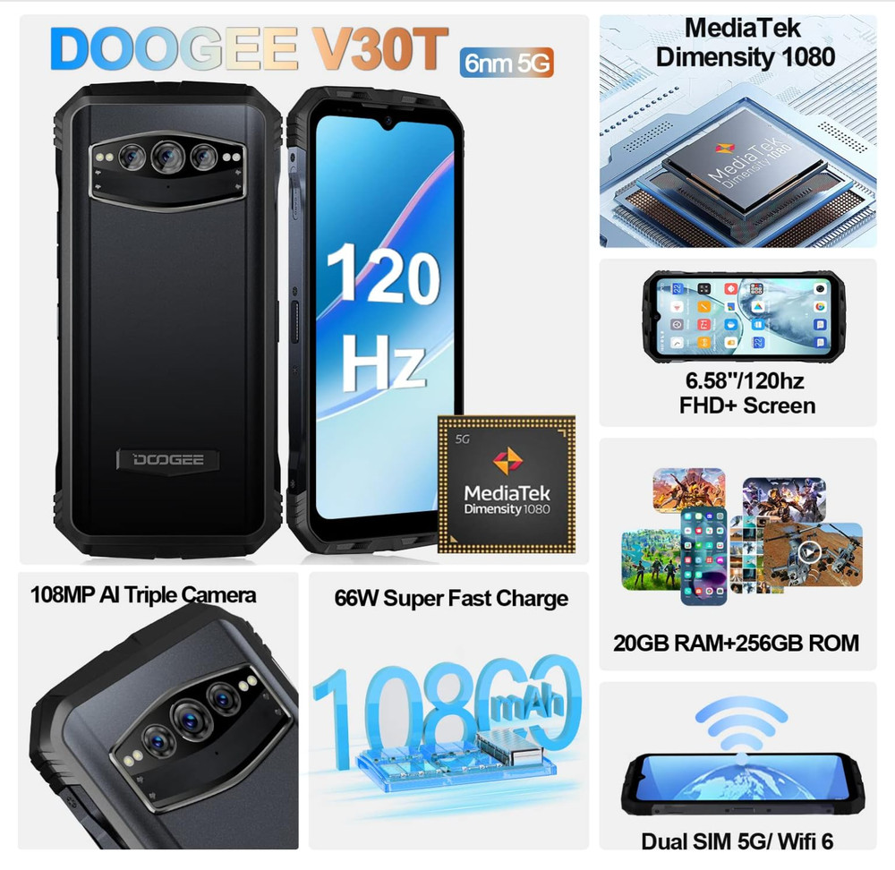 DOOGEE V30 – 256 GB – Rose gold (Unlocked)