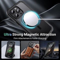 Magnetic for iPhone 15 Pro Max Case, Heavy Duty Protection, Shockproof Bumper