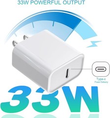 2-Pack 33W Fast Wall Charger with 6ft USB-C Cable for iPhone 15 16 17