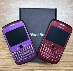 Original BlackBerry Curve 8520 -Red/Purple (Unlocked) 2G GSM Good Smartphone