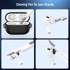 Protective Case Cover for Airpods Pro (1st/2nd Gen, 2019/2022/2023) + Cleaning K
