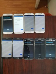 Lot of 9 Samsung Galaxy S4 16GB SCH-I545 (6pc )and SGH-M919 (2pc )and SPH-L720T