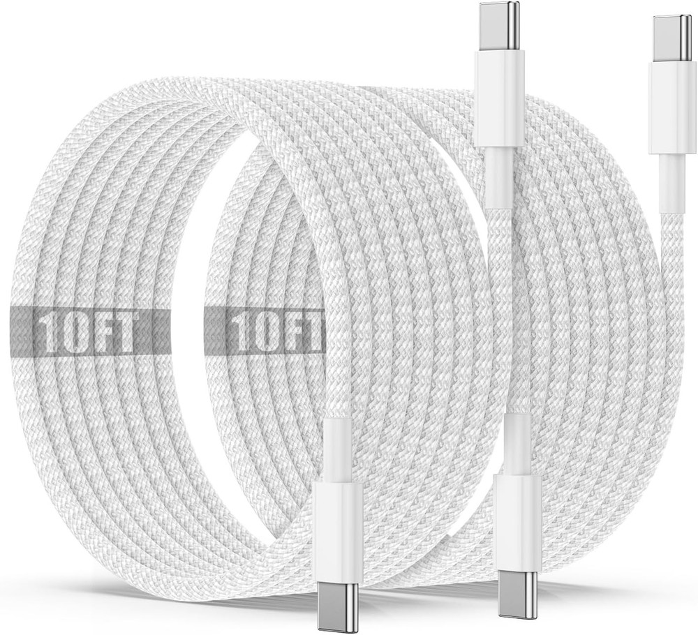 10ft USB C to C Fast Charger 60W for iPhone 17 Pro Max/MacBook Pro