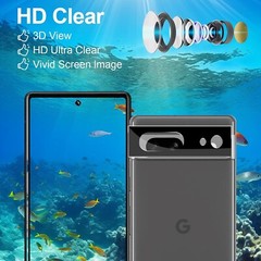 6 in 1 Tempered Glass For Google Pixel 7 Screen and Camera Lens Protector
