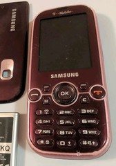 Samsung SGH-T469 – Cellular Cell Phone Rose Red Pink With Battery Bluetooth
