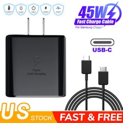 45w Type USB-C Super Fast Wall Charger +6FT Cable Fit Samsung Galaxy S21 S22 DT