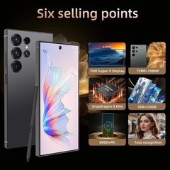 S25 Ultra Cell Phone 5G Unlocked Phone,Smartphone With Tool Pen, Android 15.0 Ce