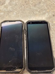 Lot of 2 Kyocera Duraforce Pro 3 – E7200 Black – 128GB – Verizon FOR PARTS