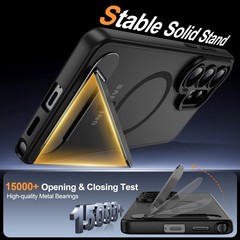 Translucent Matte Black Case for Samsung Galaxy S26 Ultra, Magnetic Phone Cover