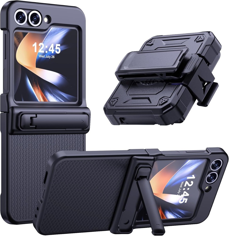 Case & Built-in Screen Protector for Samsung Galaxy Z Flip 7 FE/Z Flip 6 Rugged