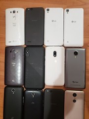Lot of 15 Mixed Brand LG /and other 32GB/16GB/8GB Smartphone For part