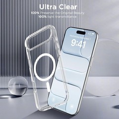 Magnetic Case for iPhone Air 6.5 inch – Not Yellowing Anti-Scratch (Clear)