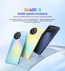 SHARK 8 Machine Android 13 8GB 128GB/256GB G99 6.78 » 120Hz 2.4K Display 64MP Ca
