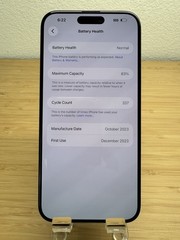 iPhone 15 Pro Max Blue 256GB Unlocked 9/10 Condition 337 Cycles 83% Battery