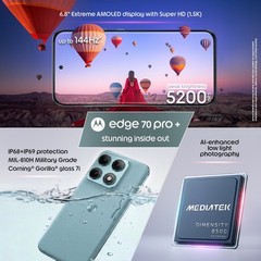 Motorola Edge 70 Pro+ | 256GB | 12GB RAM | Green | Global Version Unlocked NFC