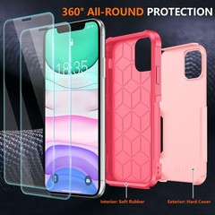 Shockproof for iPhone 11 Case, 10 FT Military Grade Drop Protection, Light Pink