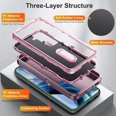 Samsung Galaxy S22 Plus Case with Kickstand 3-Layer Military Grade Protective Co