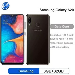 New Sealed-Samsung Galaxy A20 SM-A205U 32GB+ 3GB Black 6.4&Prime; Unlocked Smartphone