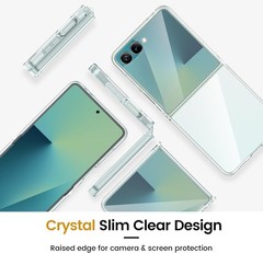TPU Crystal Clear Anti-Yellow Case for Samsung Galaxy Z Flip 7 with Screen Prote