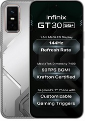 Infinix GT 30 5G+ (White 256GB 8GB RAM) Dimensity 7400 Processor Unlocked