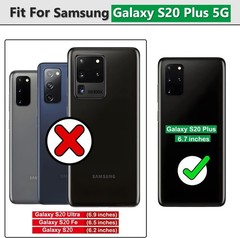 Samsung Galaxy 20 Plus 5G Case+ Screen Protector, Heavy Duty, 360°Rotation-Black