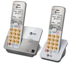 AT&T 2 Handset Cordless Home Phone System Caller ID Call Waiting Speakerphone