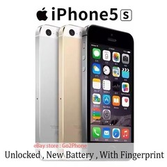Apple iPhone 5s Unlocked New Battery – 16 GB/32 GB/64 GB- Gold Gray Silver
